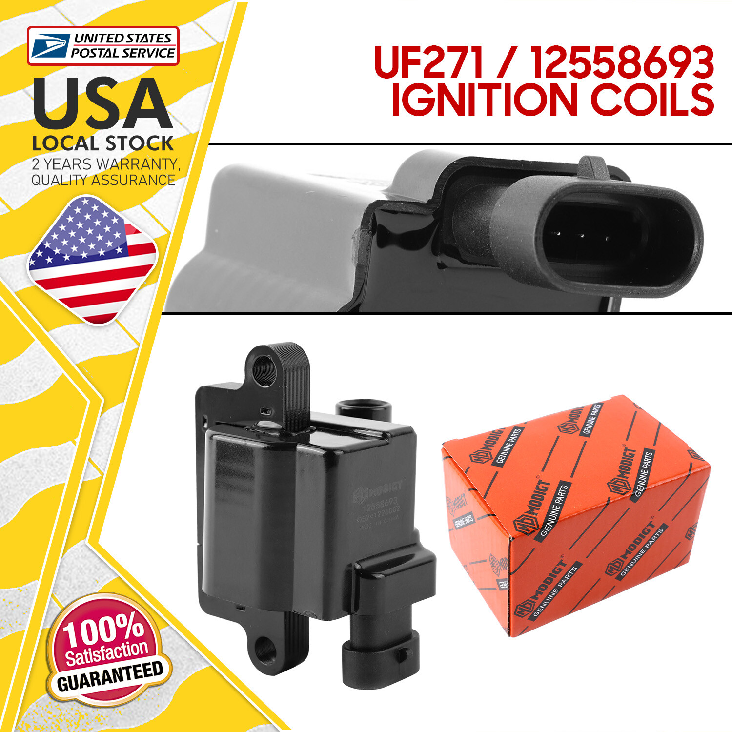 1 Pack New Ignition Coil 12558693 for Chevy Silverado GMC D581 UF271 C561