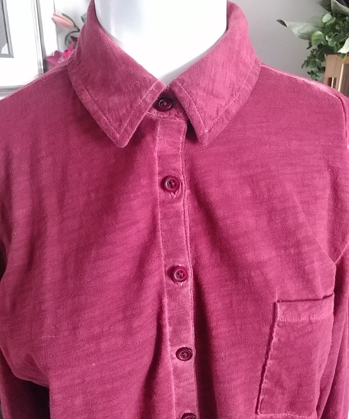 Peruvian Womens Cotton Button Down Distressed Bri… - image 4