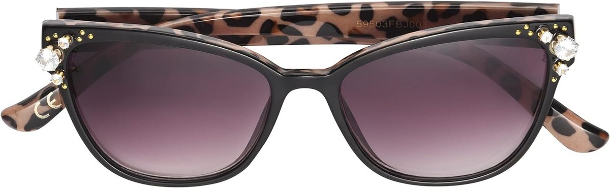 NWT Betsey Johnson Women\'s Crystal Queen Sunglasses Cat Eye BETSEY JOHNSON-BET DISCO DIVA LEO Cateye Sunglasses Leopard  main image 4