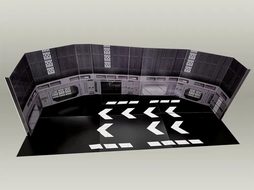 Giant Death Star Hangar Backdrop Playset 3.75 Star Wars Hasbro Kenner Ships Free