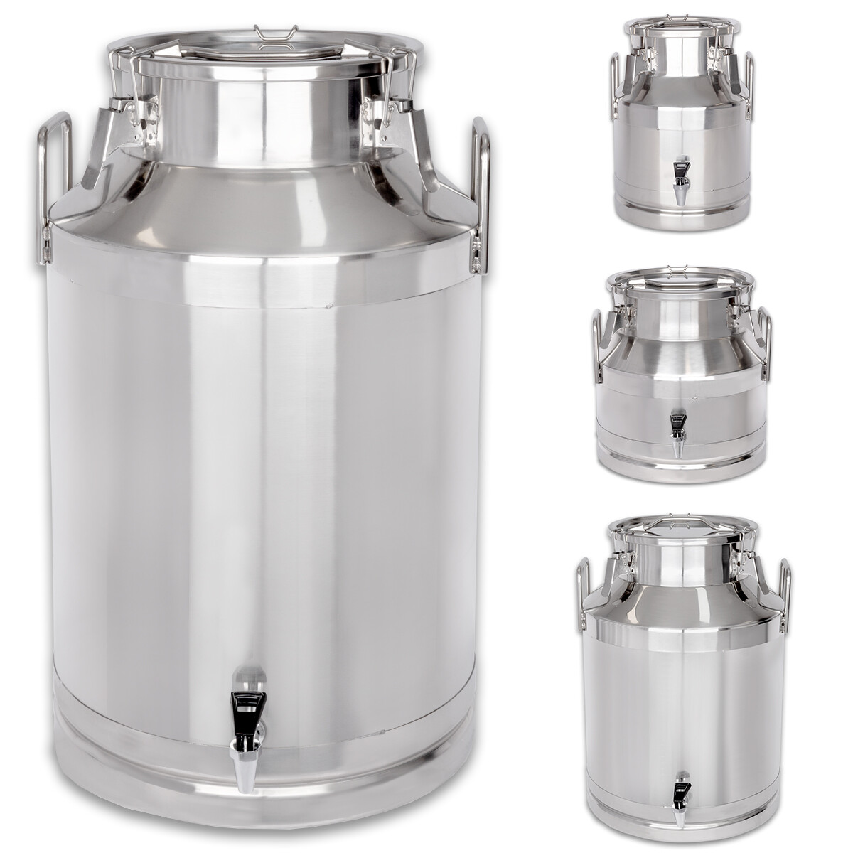Beeketal Edelstahl Milchkanne Milchkrug Milch Transportkanne Milchbehälter