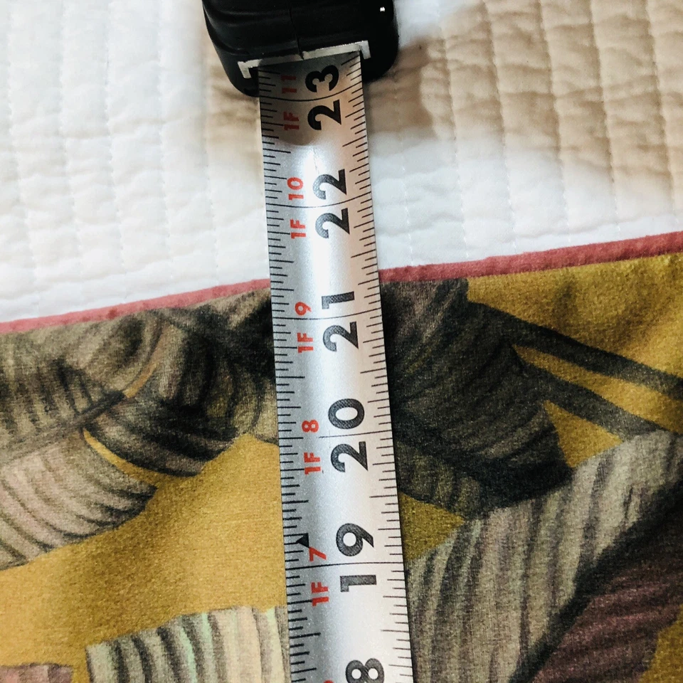 Juego de 2 Fundas de Almohada Cuadradas 21"x21" MCM Tropical Malva Verde Oliva Cremallera De Colección Foto 3 de 4