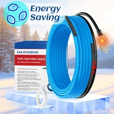MAXKOSKO Heating Cable for Pipe Freeze Protection，5W 120V Self Regulating 40FT