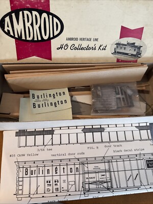 Ambroid H-6 ~ Burlington 60' Insulated Car ~ new HO kit | eBay