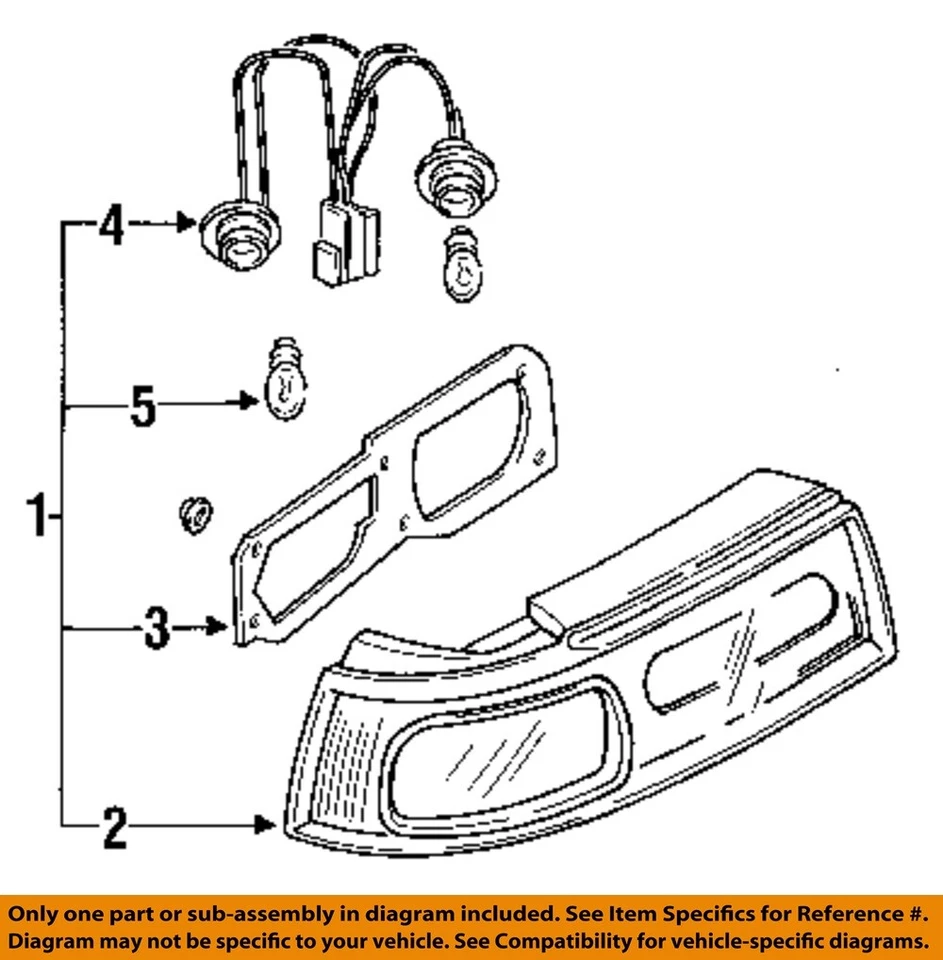 Juego completo de todas las luces traseras Subaru SVX 1992 1997 OEM Foto 3 de 4