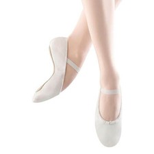 Bloch Girls' Dance Dansoft Full Sole Leather Ballet Slipper/Shoe White, 8.5 Wide