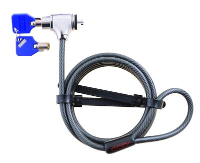 Key Cable Lock Black A02001 - Integrated Security Solution for Laptops Deskto...