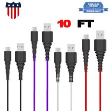 10ft USB A to Type C Charger Premium Nylon USB Cable ,Fast Charge for Samsung LG