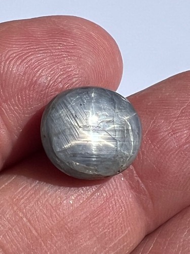 Natural Blue Grey Oval Star Sapphire Cabochon from Burma 13.61 ct 14 x 12 mm - Picture 12 of 20
