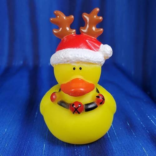 Medias de Navidad Mini Divertidas Bandada Papá Noel Muñeco de Nieve Reno Patos de Goma Caramelo NUEVO - Imagen 6 de 7