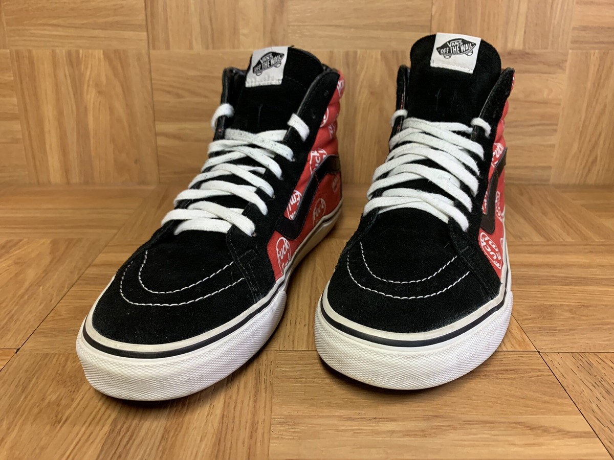 RARE🔥 VANS x Supreme SK8-Hi F*ck Em FE Red Reissue Sz 10.5