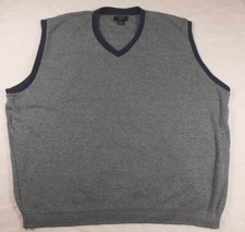 Dockers Golf Sweater Vest Men's 100% Cotton Made in USA V-Neck Sleeveless Size L