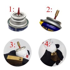 Brass Copper Gas Adapter Set, 4pcs for DUPONT Lighter Refill & DIY Repair