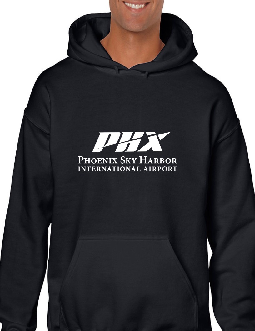 PHX Phoenix Sky Harbor International Airport Logo Black Hoodie