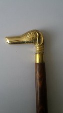 Vintage 36" Wooden Walking Cane Stick Designer Brass Head Handle Maritime Gift