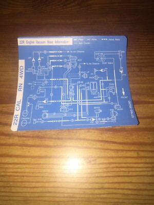 1982 Toyota Pickup Truck Hilux Vacuum Diagram Decal Repro 22r Cal 4wd 1st Gen Ebay