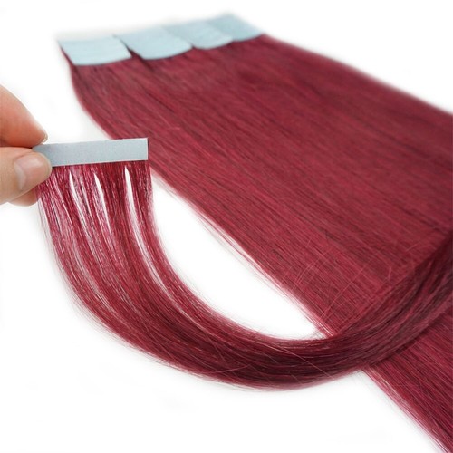 Invisible Tape In Human Hair Extensions Remy Glam Seamless Skin Weft Full Head - Picture 20 of 116