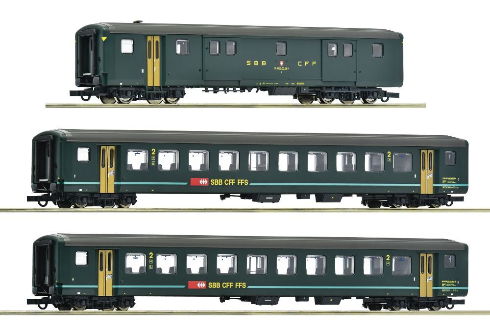 Roco 6200090, 3tlg. Set EW II Einheitswagen, SBB, Neu & OVP, H0