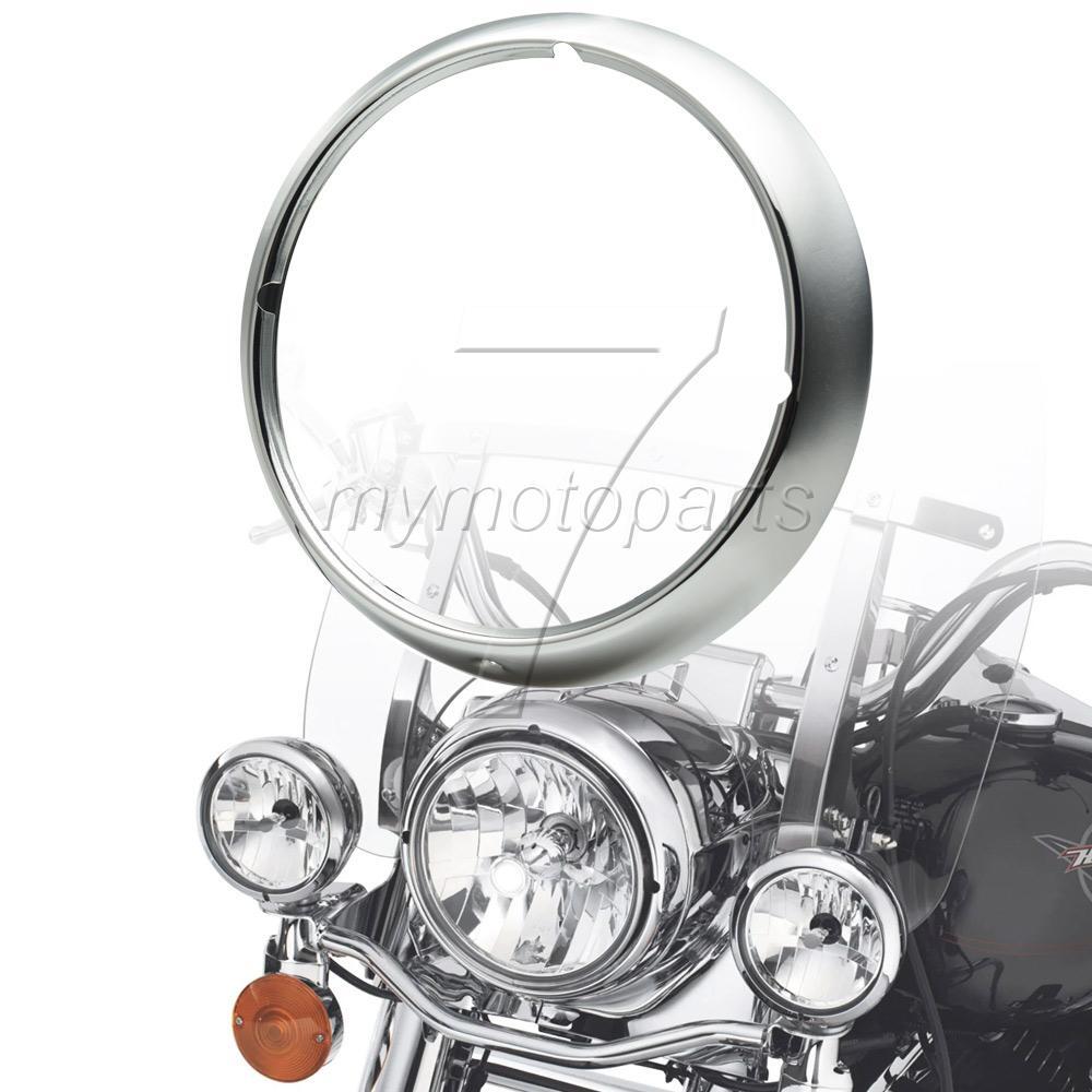 HD 7 Clamp Style Frenched Headlight Trim Ring Harley Street Glide CVO