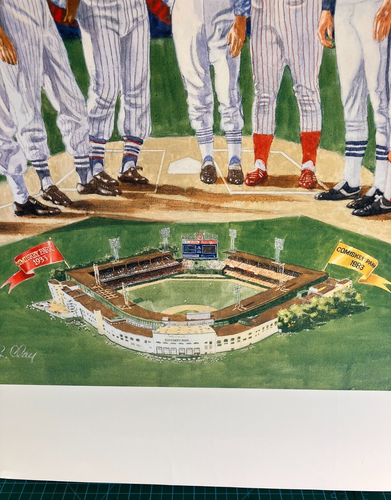 1983 MLB ALL STAR BASEBALL GAME COMISKEY PARK COLOR POSTER 22x33 - Picture 4 of 9