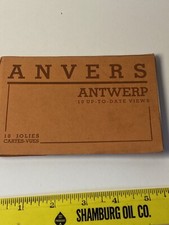 Antique Antwerp Anvers Photo Postcard Souvenir 10 Up To Date Views 1914-1918