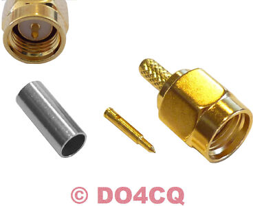 SMA Stecker RG174 & RG316 Crimp für Funk, GPS und WLAN (J04G) 