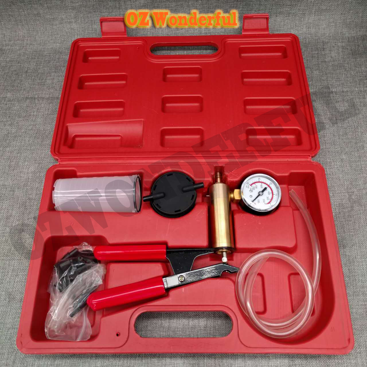 Vacuum Pump Hand Held Brake Bleeder Tester Set Bleed Kit Car Motorbike