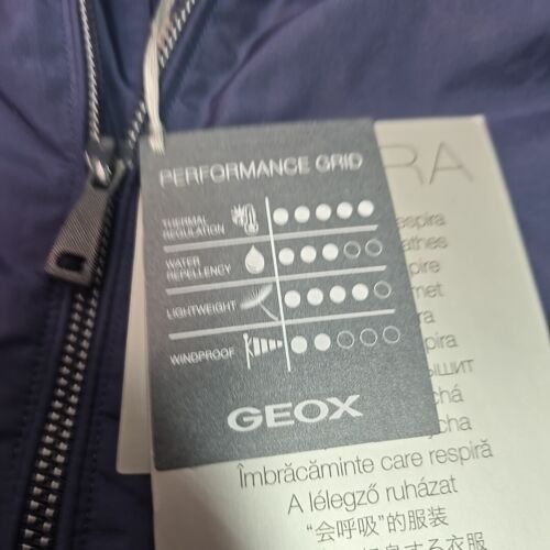GEOX Calgary Navy Blue Uk 42 Size 52 Respira Jacket Lightweight New (Large) L - Picture 7 of 14