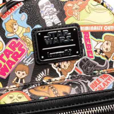 Loungefly Star Wars Kawaii Sticker Allover Print Mini  display picture 3