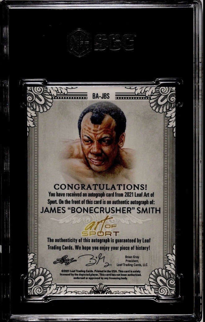 2021 Leaf Art of Sport James Bonecrusher Smith Autograph /35 SGC 10 w/10 AUTO eBay