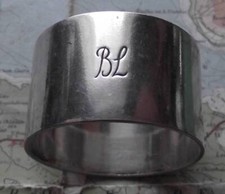 Old Bibby Shipping Line Heavy Silver Plated Napkin Ring No.163