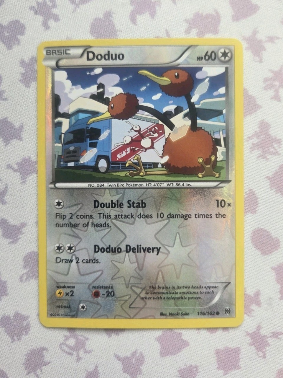 Doduo 116/162 Reverse Holo XY BREAKthrough Pokemon Tcg Card NM +🎁