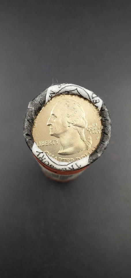 1 Unopened US Mint WRAPPED Uncirculated Roll 2002 P Indiana Statehood Quarters  - Image 3 of 3