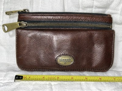 Fossil Explorer Flap Clutch Brown Leather Wallet Fossil Wallet SL3246, Excellent