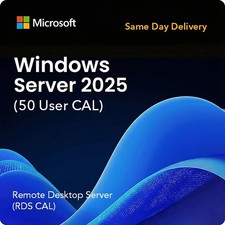 Windows Remote Desktop Server RDS CAL 2025 50 User CAL 