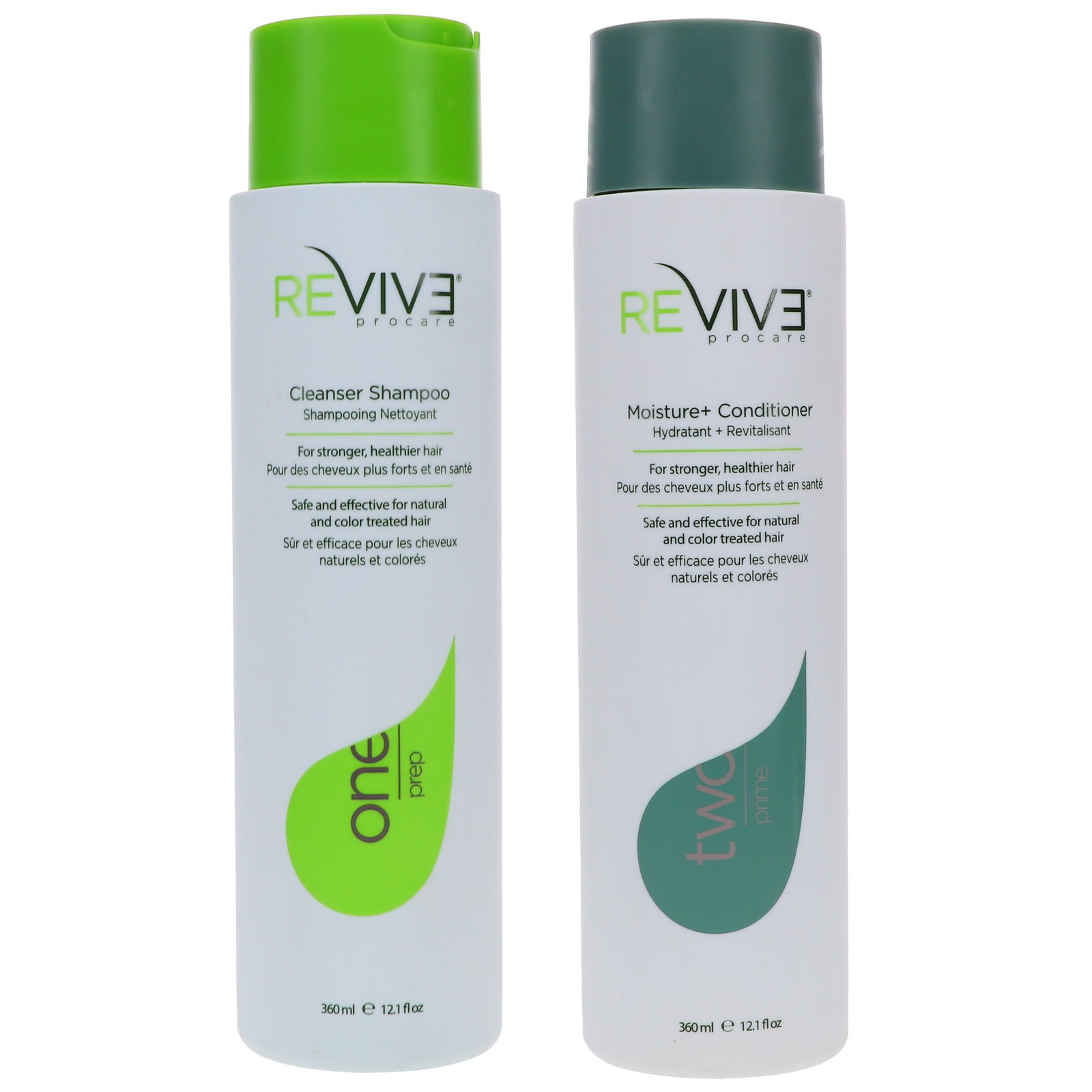 Очищающий шампунь Reviv3 Procare PREP 12,1 унции и увлажняющий кондиционер PRIME Moisture+ 12,1