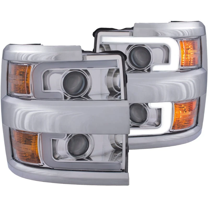 Faros proyectores ANZO para Chevrolet Silverado 2500HD / 3500HD cromados 15-17 Foto 3 de 4