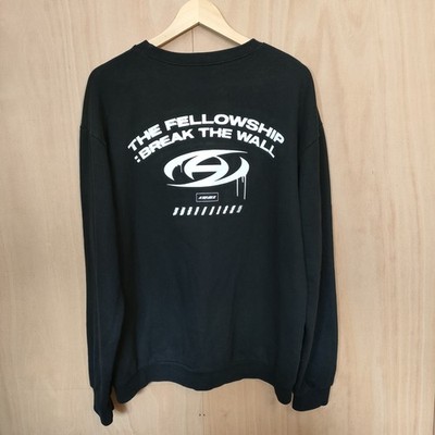 Ateez The Fellowship Break The Wall Black Oversized Crewneck Jumper Free Size
