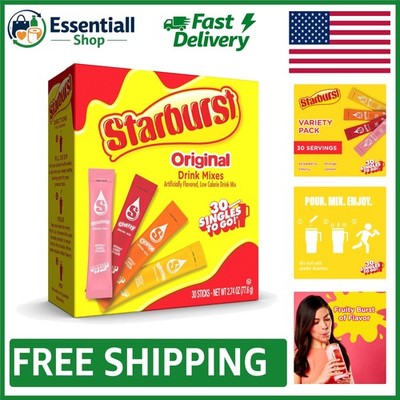 Fruity Starburst Water Enhancers: 30 Sugar-Free Singles for On-The-Go Hydration