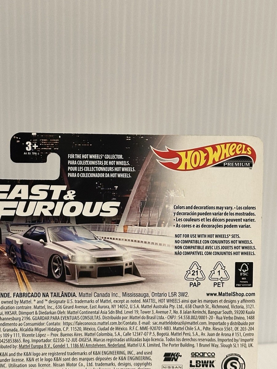 Hot Wheels Premium Team Transport Fast And Furious Skyline LB-ER34