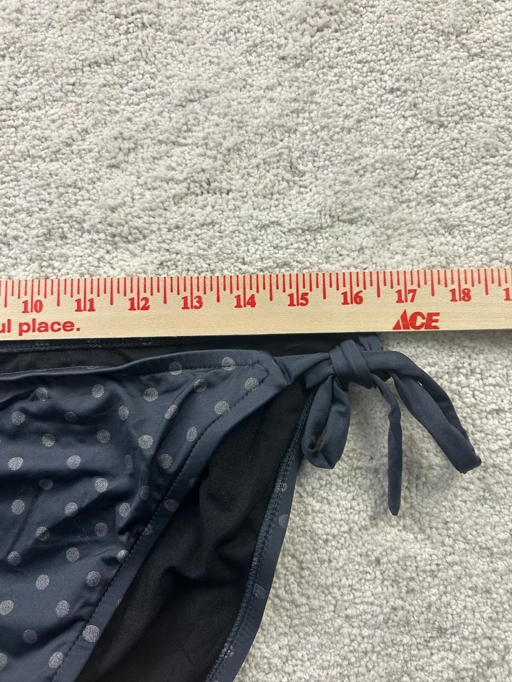 Mossimo бикини низ женщин большой черный горошек плавать стороне галстук ретро купальный костюм - Изображение 2 из 4