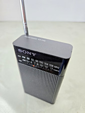 Vintage Sony ICF-P26 Portable AM/FM Transistor Handheld Radio Black Very Nice
