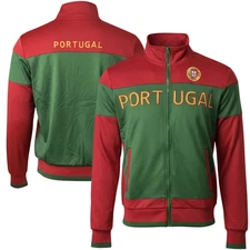 Just 4 Kicks Portugal Track Jacket Red Green Fan Country Flag Zipper YS-XL