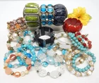 VINTAGE TO NOW FASHION/COSTUME JEWELRY BRACELET LOT, STRETCH TYPE