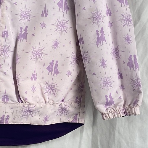Disney Park Frozen Ana & Elsa Kids Purple Rain Jacket Size 7/8 - Picture 13 of 24