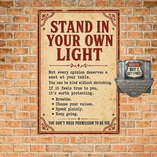 Inspirational Quote Don't Let People Scare You Tin Metal Sign