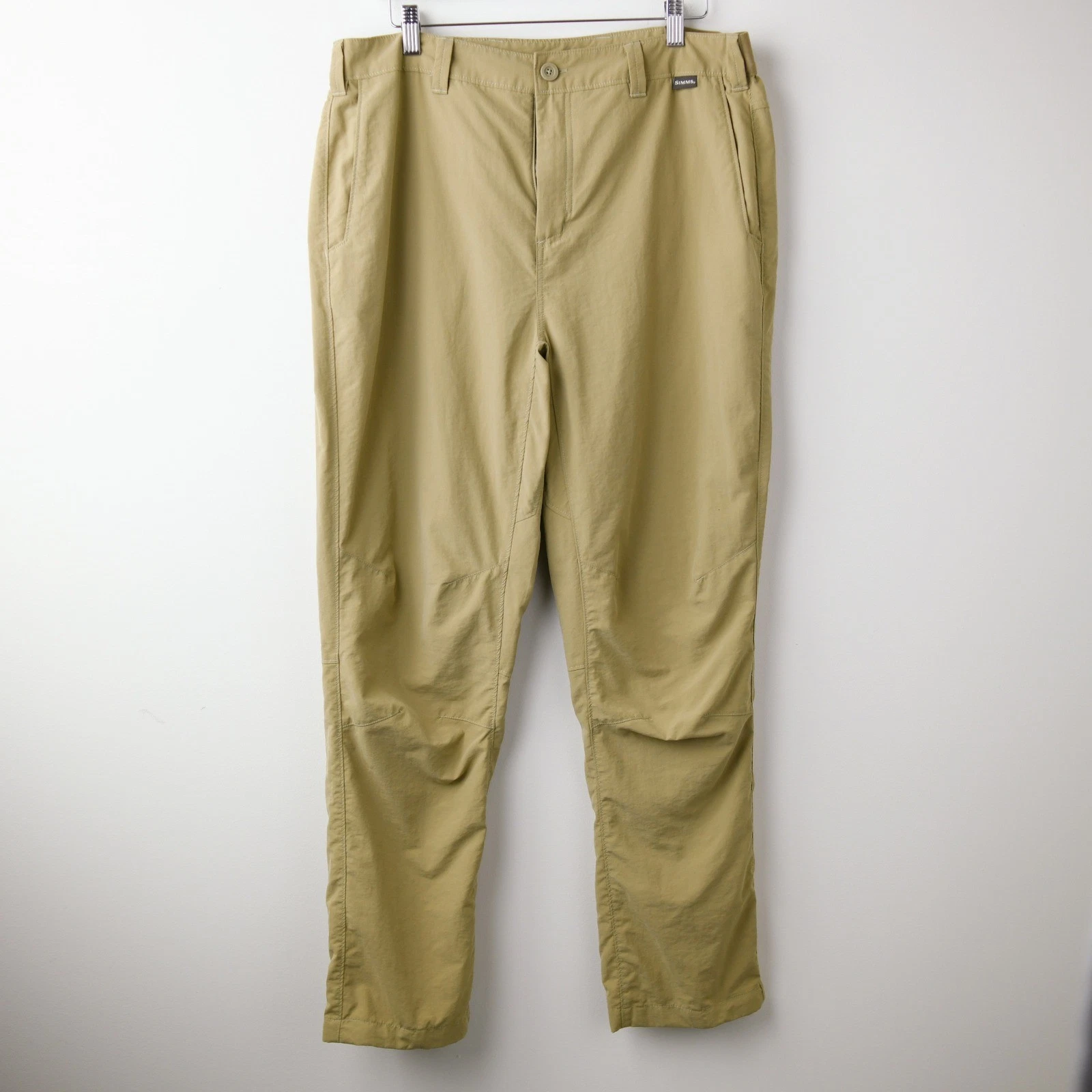 Simms Fishing Pants Mens 36 Cork Tan Super Light Articulated Knees