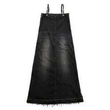 TOGA TOO Denim Dress Black Ladies Size M Used Suspender Style