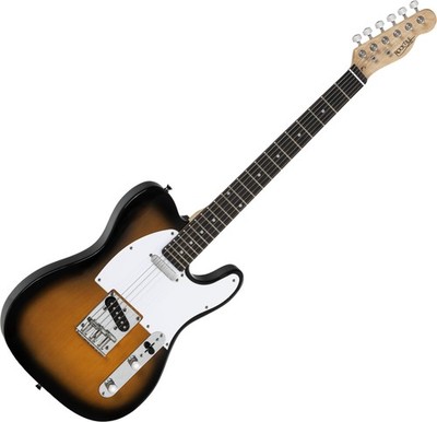 B-WARE Rocktile Pro Tele E-Gitarre 2 Single Coil Tonabnehmer Linde 2,5m Kabel SB