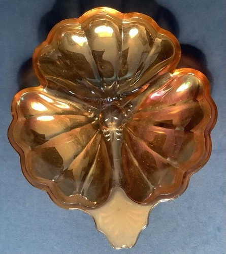 Fenton Vintage Carnival Glass Candy Dish Marigold Depression Iridescent 6"